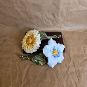 Aynsley Charter Club Wild Flower Salt and Pepper Shakers - 6" With Stoppers